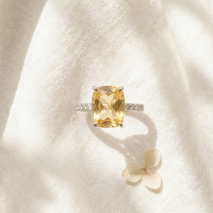 Anillo Stardust – Citrino Cushion y Plata 925