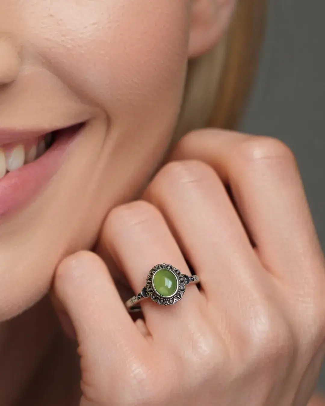 Anillo Jade verde - Imagen 3