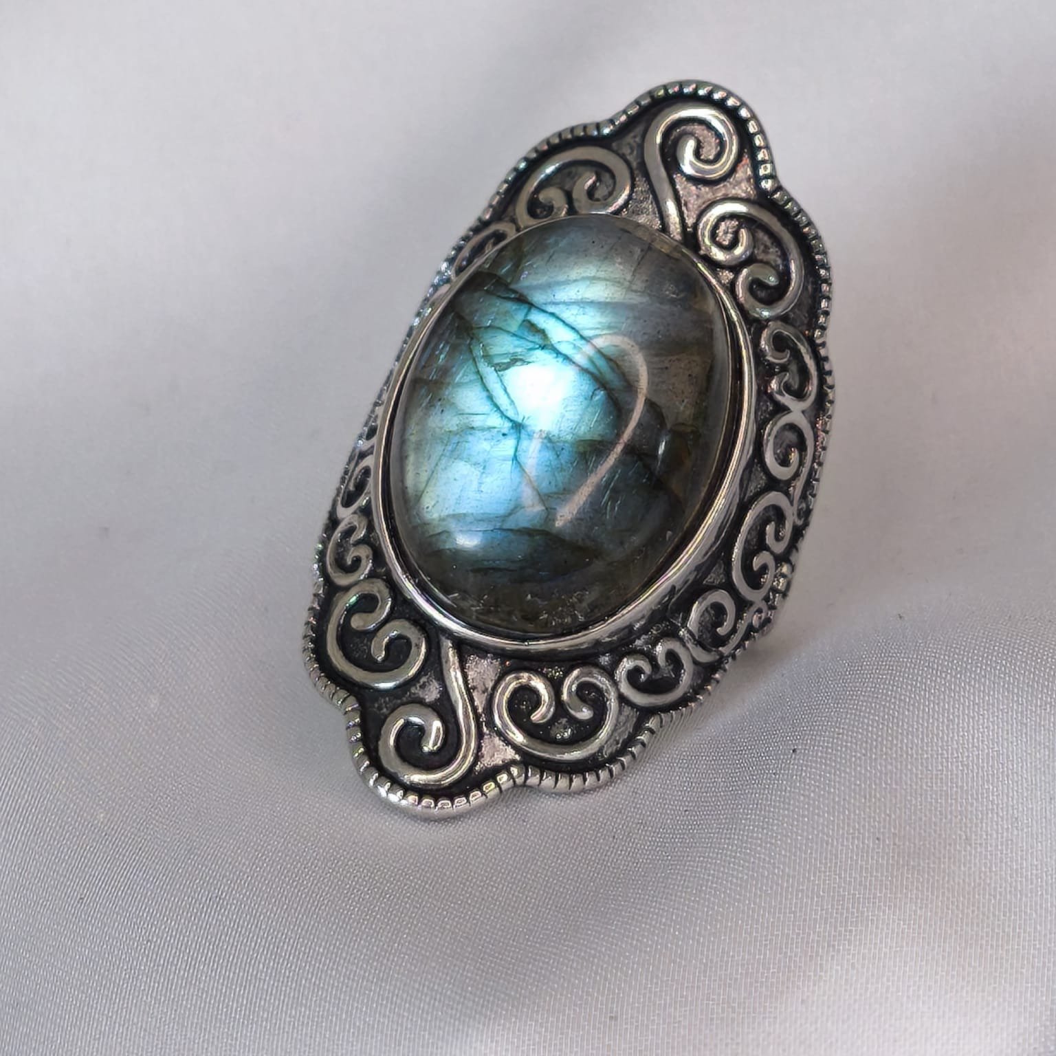Anillo Labradorita vintage