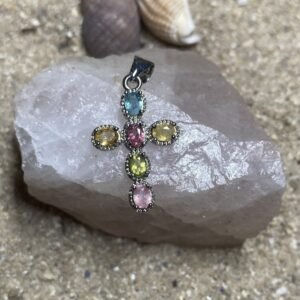 Colgante Cruz TURMALINA