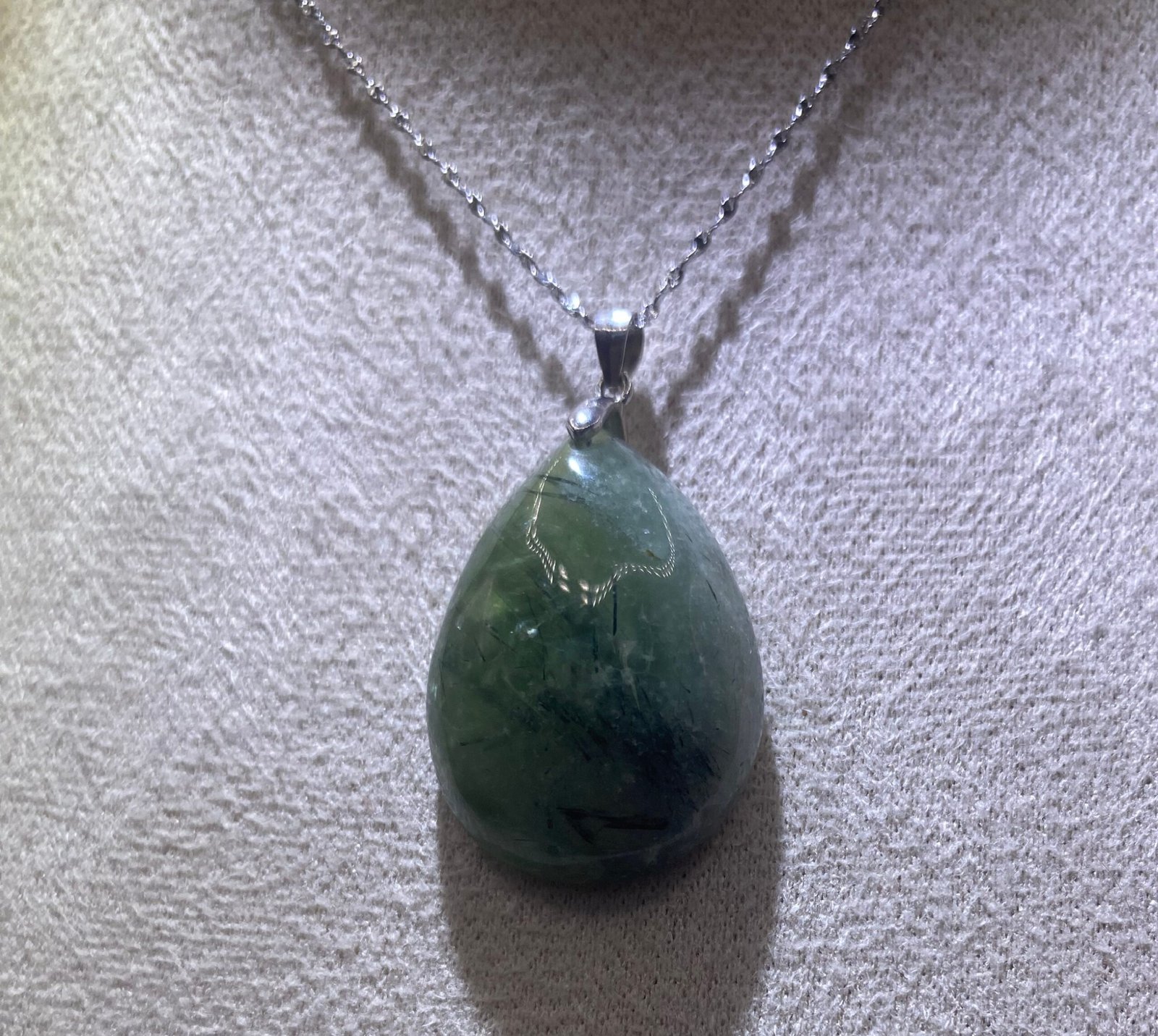 Collar Prehnita en plata 925