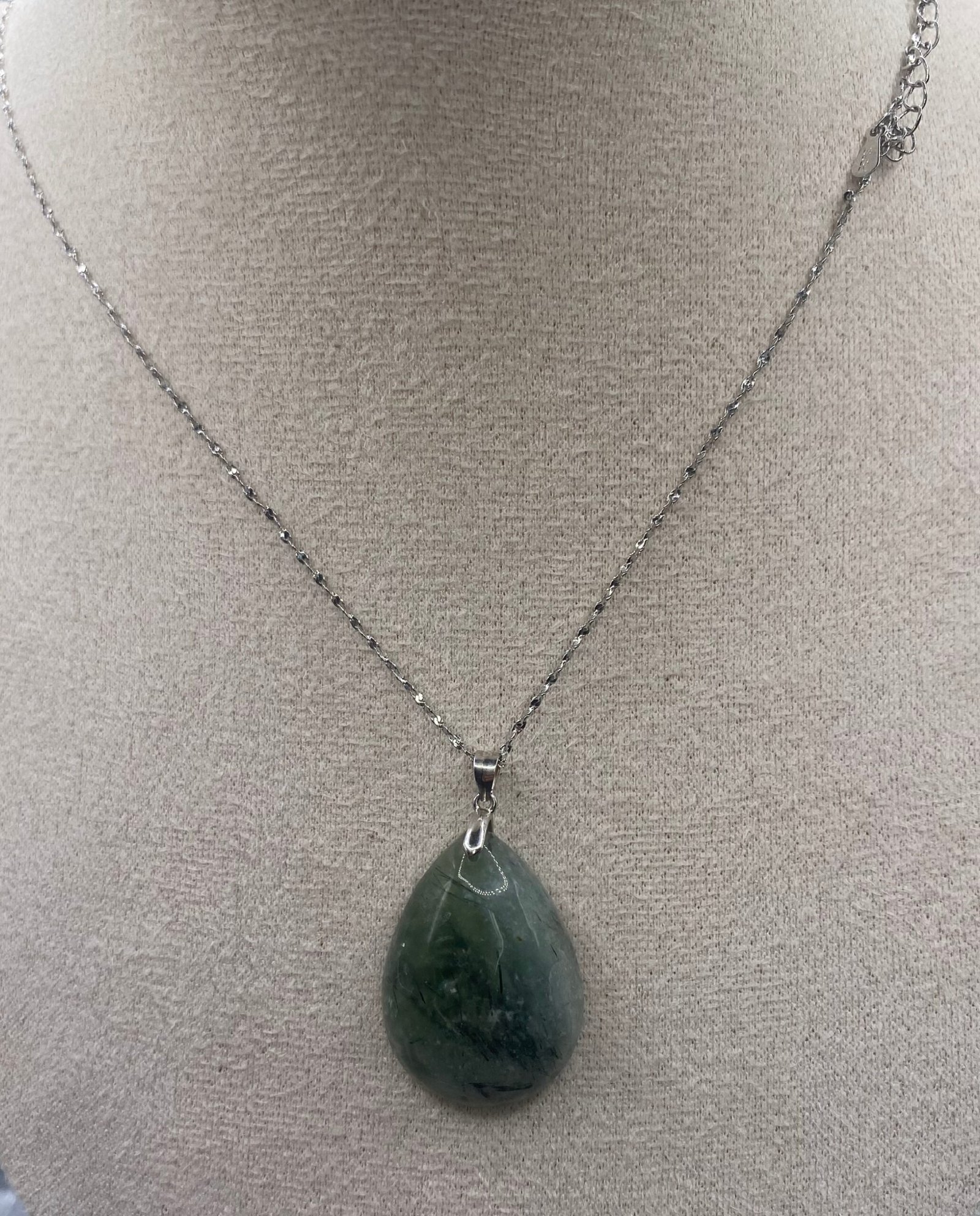 Collar Prehnita en plata 925 - Imagen 2