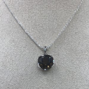 Collar ÉBANO Cuarzo Ahumado en Plata 925