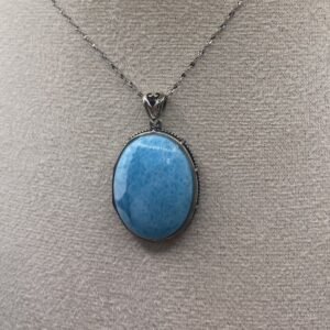 Collar con Larimar "Océano" en Plata de Ley