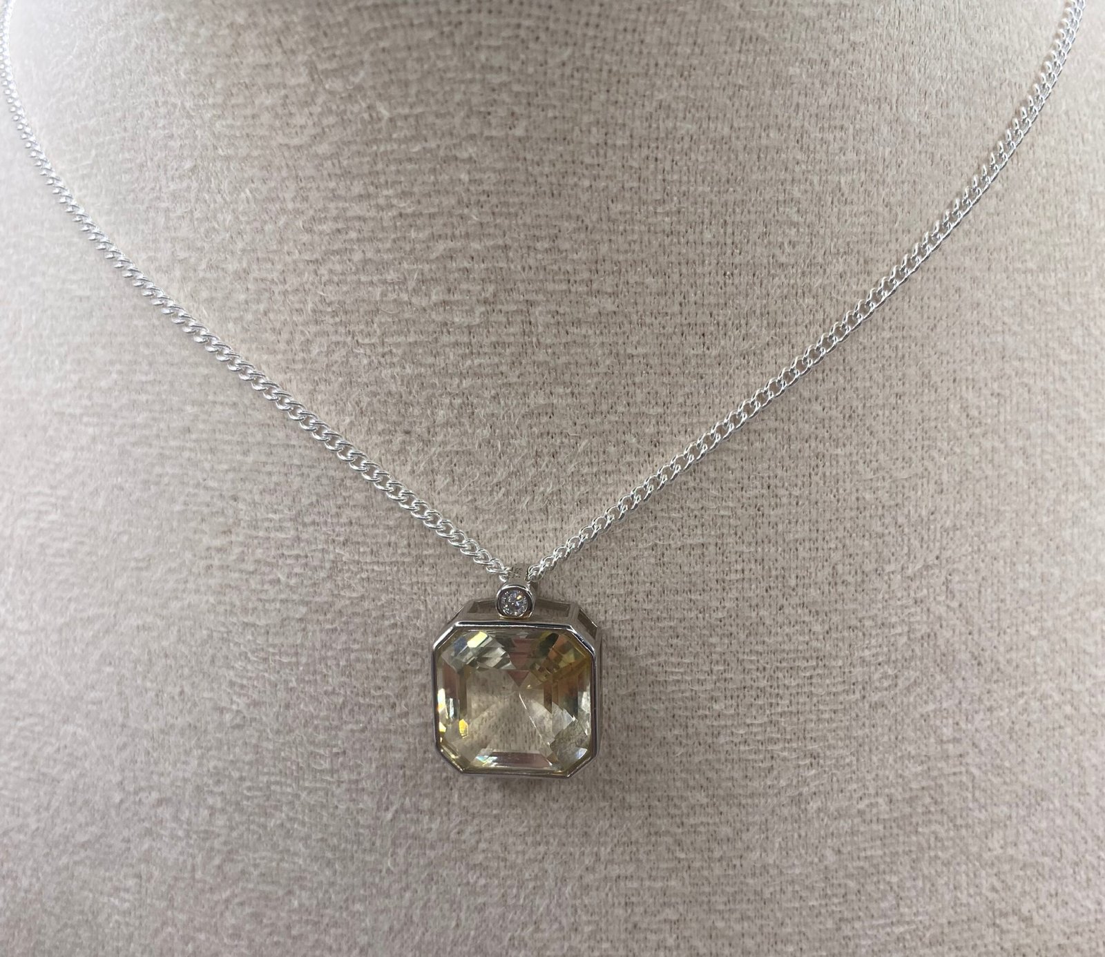 Collar Citrine con cadena de plata 925 - Imagen 2