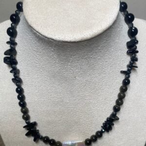 Collar Obsidiana Perla