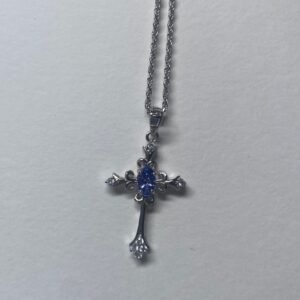 Collar de Plata 925 Cruz Tanzanita