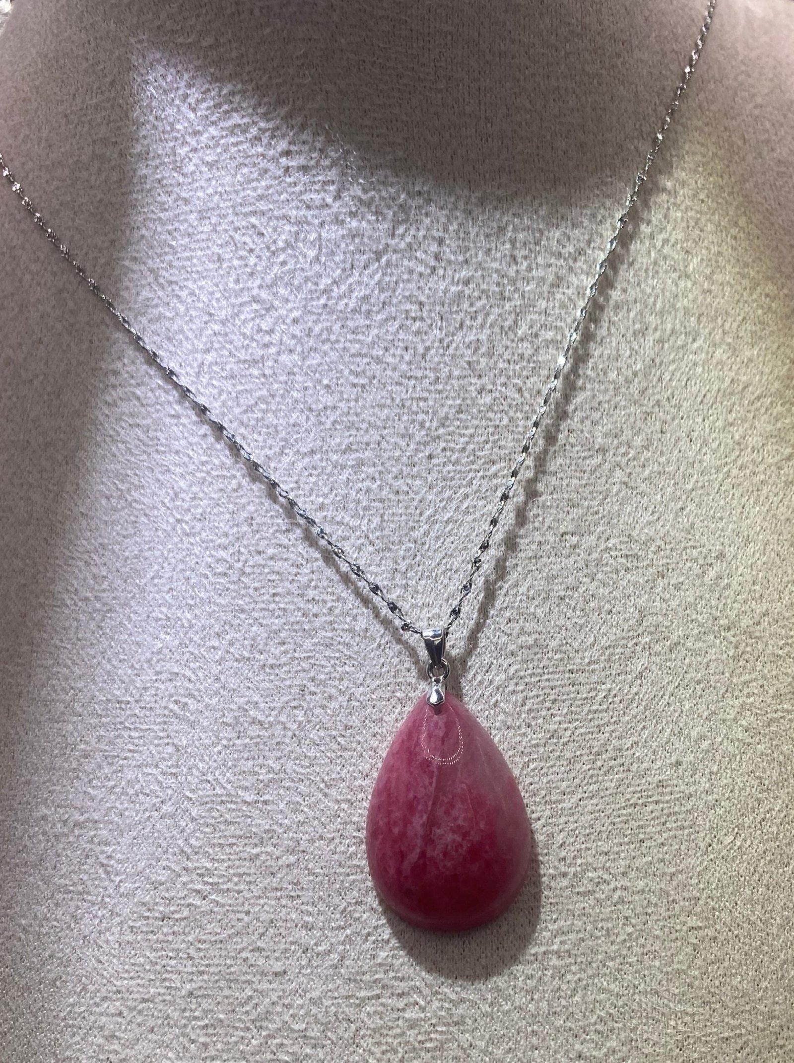 Collar Rodonita en plata 925 - Imagen 2