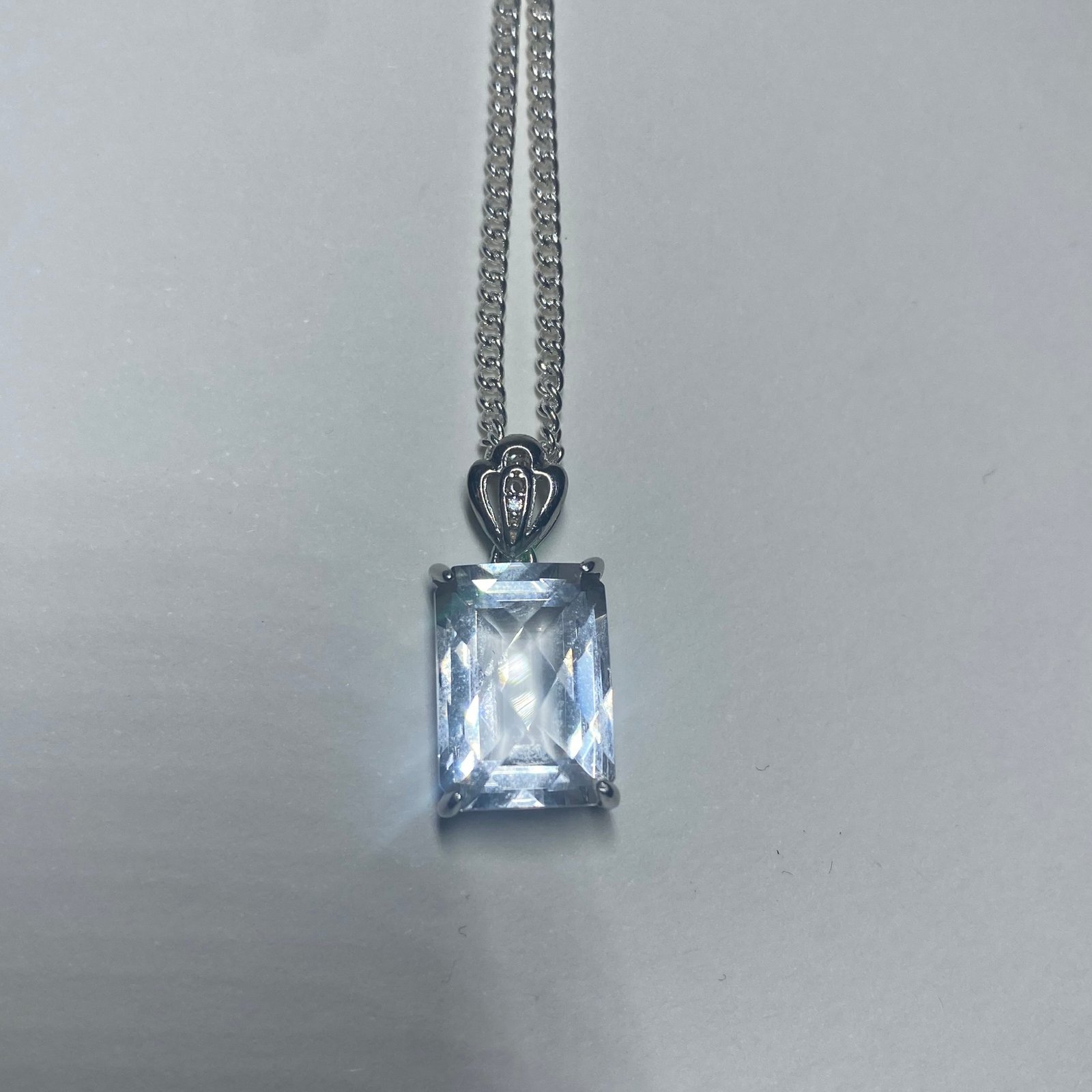 Collar Cuarzo Blanco en plata 925 - Imagen 2