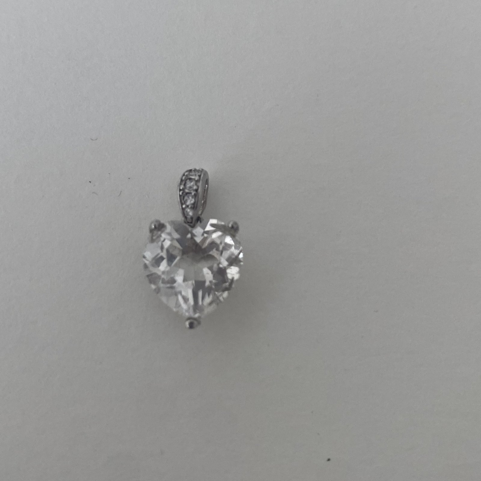 Collar Heart Cuarzo Blanco en plata 925 - Imagen 3