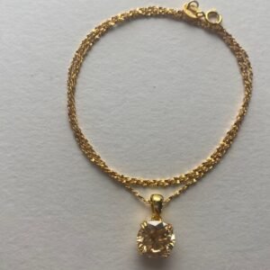 Collar Champagne Moissanita en plata 925