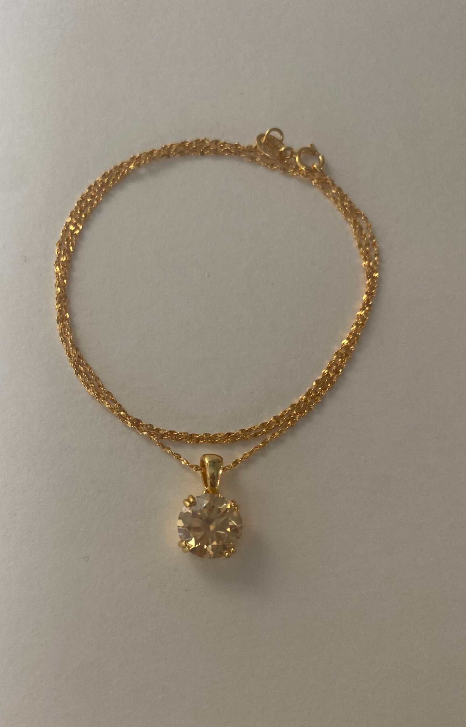 Collar Champagne Moissanita en plata 925 - Imagen 3