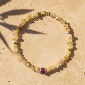 Collar Citrus - Citrino y amatista