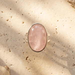 Anillo Essence - Cuarzo Rosa Acero