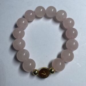 Pulsera Cuarzo Rosa de 12 mm