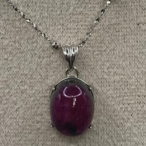 Collar Rubi-zoisita en plata 925