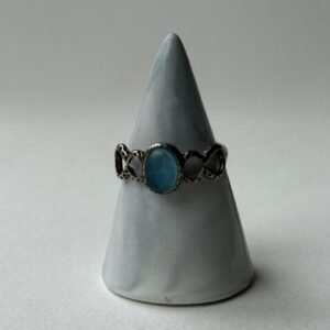 Anillo Blue Heart Aguamarina de Plata de Ley 925