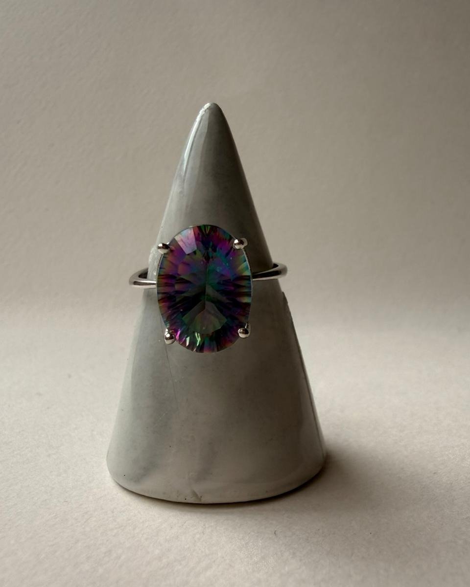 Anillo "Prisma Estelar" – Cuarzo Místico XL y Plata 925 - Imagen 2