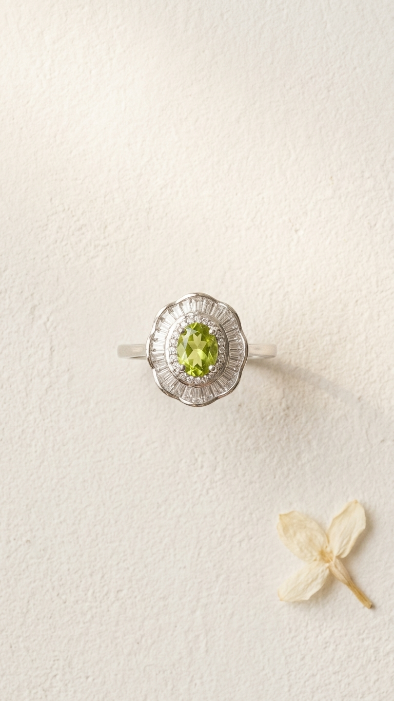 Anillo Aura - Peridoto y plata 925