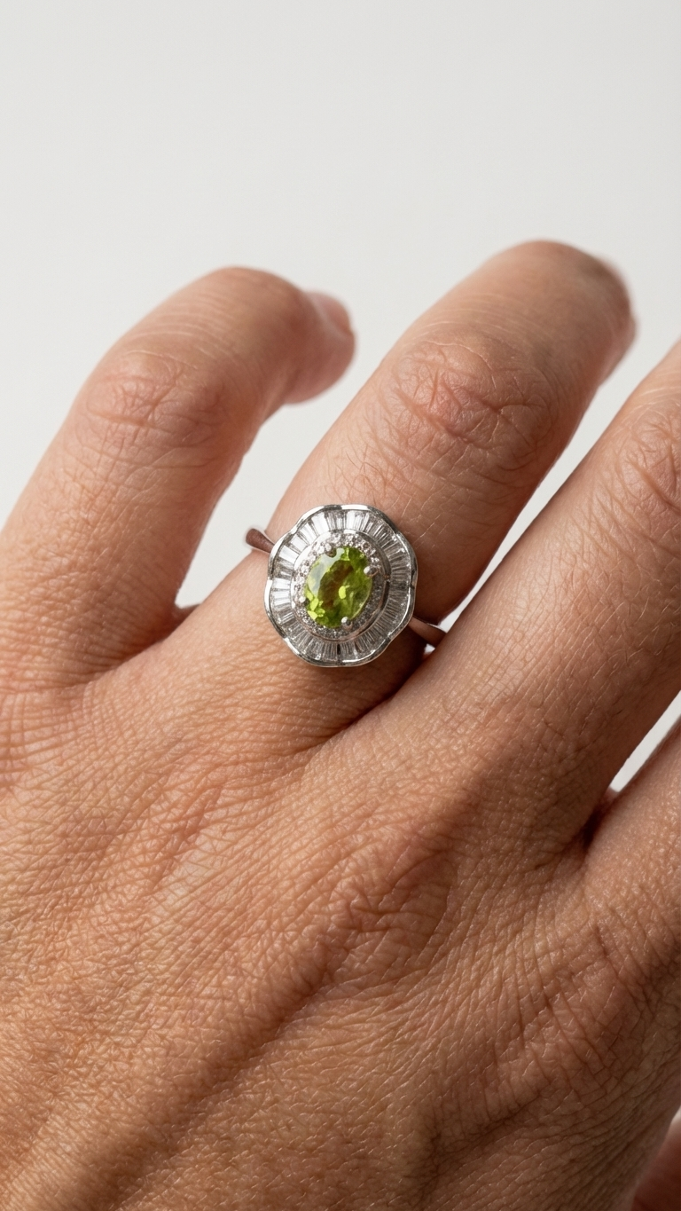 Anillo Aura - Peridoto y plata 925 - Imagen 2