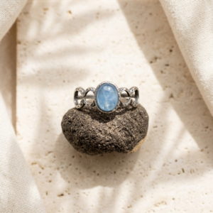 Anillo Blue Heart Aguamarina de Plata de Ley 925