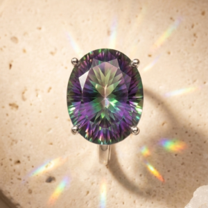 Anillo Aurora – Cuarzo Místico XL y Plata 925