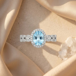 Anillo Glacial – Topacio Sky Blue en Plata 925