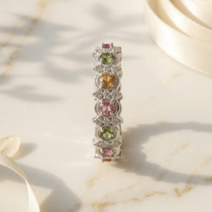 Anillo Jardín de Turmalinas – Turmalina y Plata 925