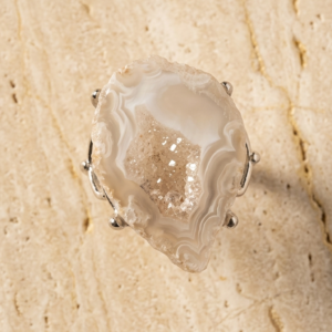 Anillo Drusa Crystal –  Ágata Drusa y Plata 925