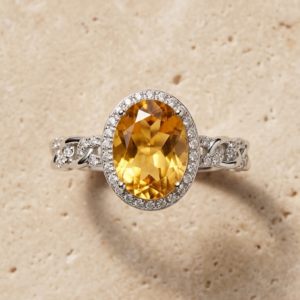 Anillo Helio – Citrino y plata 925