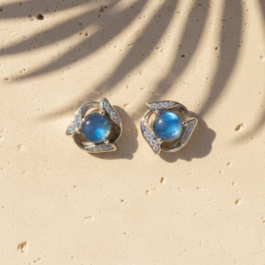 Pendientes "Brisa Marina" – Aguamarina, Circonitas