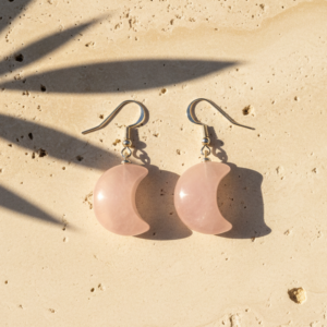 Pendientes "Amor Propio" en Cuarzo Rosa y Plata 925