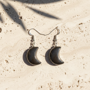 Pendientes "Lunar" en Pirita Natural y Plata 925