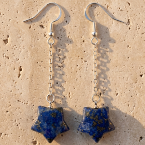 Pendientes Colgantes  Sirio – Lapislázuli, Pirita