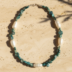 Collar Calipso - Nácar azul y perlas de rio