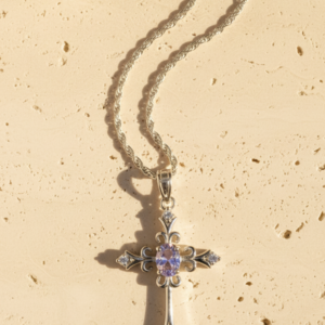 Collar de Plata 925 Cruz Tanzanita