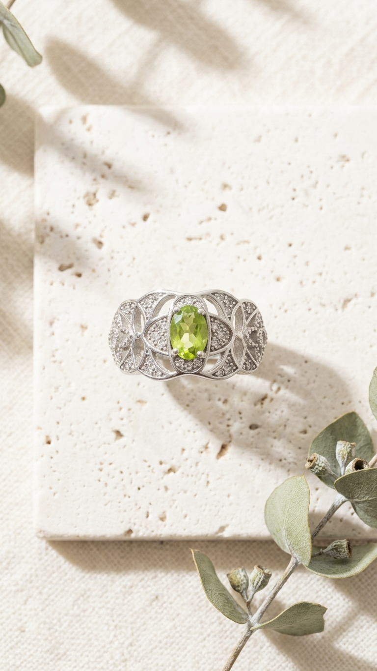 Anillo Vital – Peridoto y Plata de Ley 925