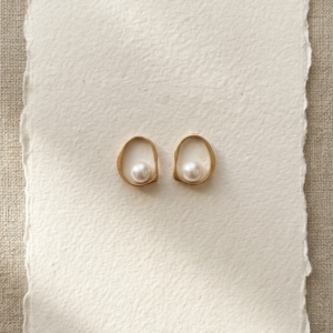 Pendientes Kyoto en acero dorado