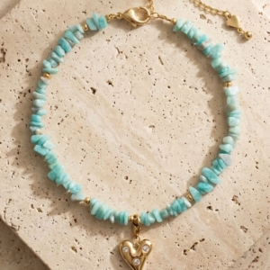 Collar Amalfi - Amazonita y acero