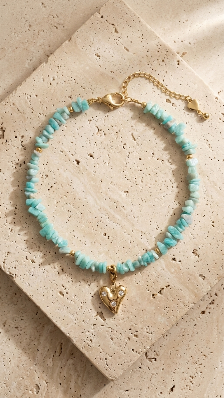 Collar Amalfi - Amazonita y acero