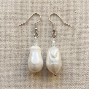 Pendientes Pacific - Perla barroca de río en plata 925