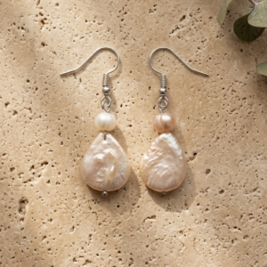 Pendientes Bianco - Perla de río