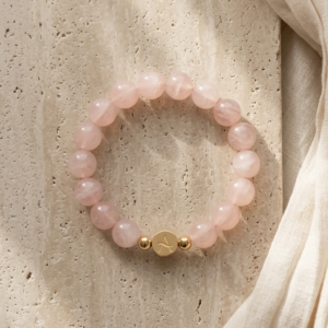 Pulsera Signature - Cuarzo rosa 12 mm