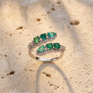 Anillo Edén - Esmeralda y plata 925