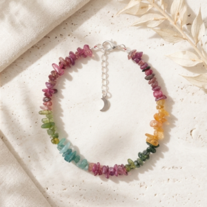 Pulsera Prism - Turmalina arcoiris y plata 925