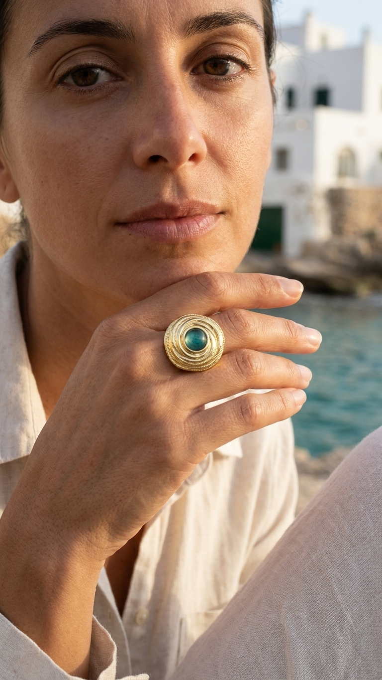 Anillo ATLAS - Acero y mineral - Imagen 7