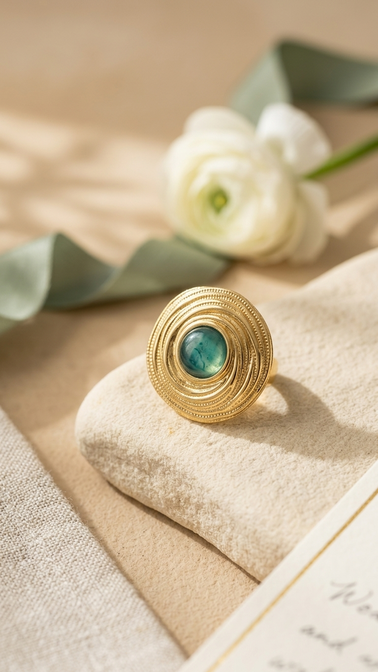 Anillo ATLAS - Acero y mineral - Imagen 6