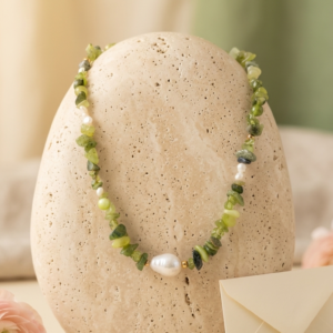 Collar Celtic - Mineralmix en verde y acero