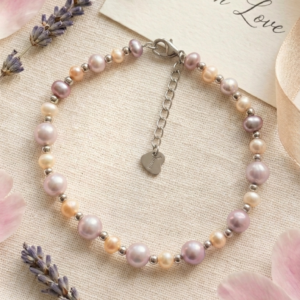 Pulsera Nuage - perla de río y acero