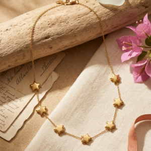 Cadena Stars - Acero goldfilled